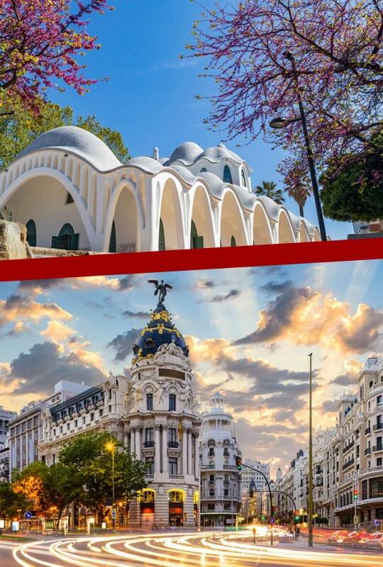 Mdanzas en la ruta de larga distancia entre Terrassa y Madrid